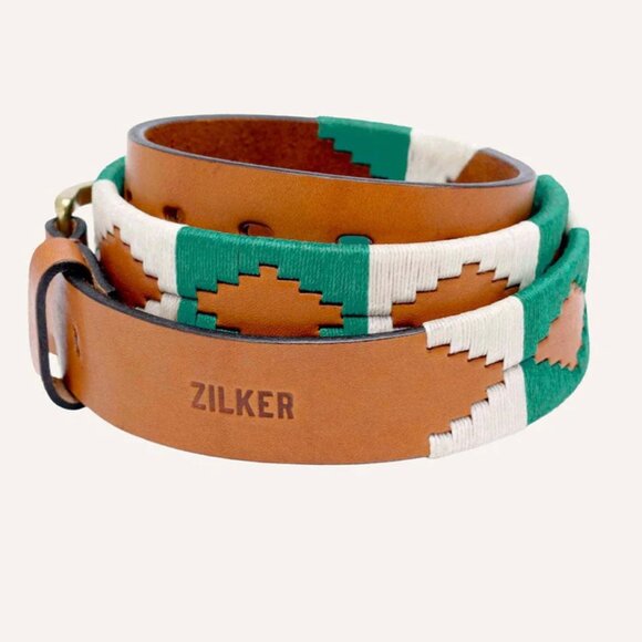 Zilker "Save Muny" Belt - Green and Ivory/White - 90cm - Picture 1 of 5